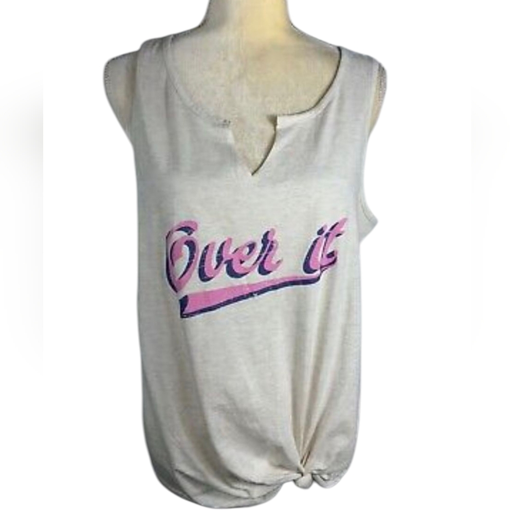 Women's Cream Graphic Tank Top